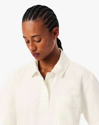 Polo oversized de tejido denim ligero