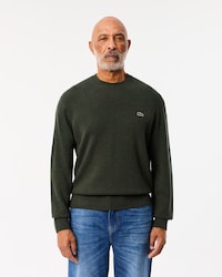 Jersey de cuello redondo de lana cardada