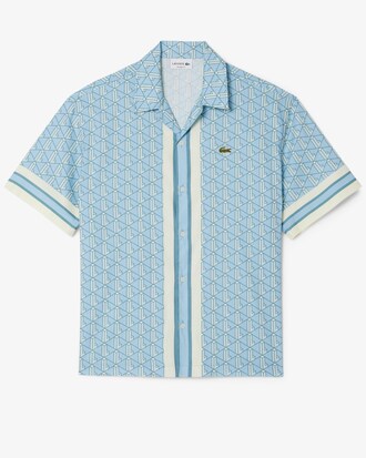 Camisa con monograma de corte recto