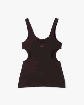 Camiseta de tirantes de satén con insignia Runway
