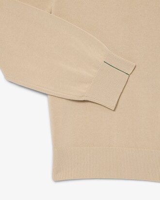 Jersey de cuello alto de algod&oacute;n con cremallera
