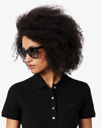 Polo de mujer Lacoste en piqué de algodón stretch