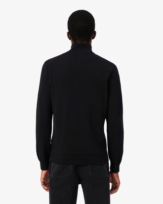 Jersey de cuello alto de algod&oacute;n con cremallera