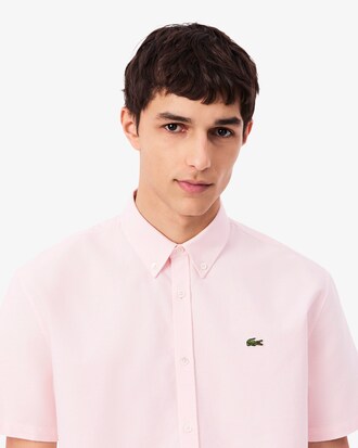 Camisa Oxford de manga corta de corte regular