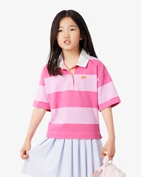 Polo de rugby oversized de algod&oacute;n de rayas