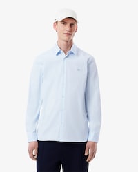 Camisa de corte ajustado de popelín elástico