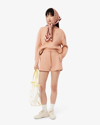 Sudadera con capucha corta de algodón