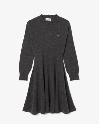 Vestido corto de lana cardada sin costuras