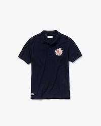 Polo Lacoste Niño En Petit Piqué De Algodón Con Las Letras De La Marca Impresas