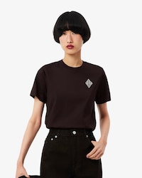 Camiseta de algod&oacute;n con insignia Lacoste