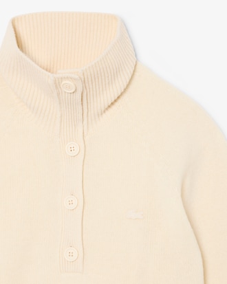 Jersey de cuello alto de lana cardada