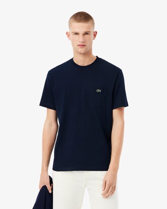 Camiseta de algod&oacute;n con bolsillo en el pecho
