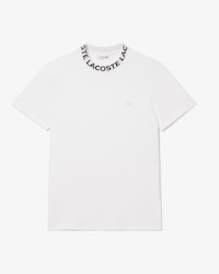 Camiseta de piqu&eacute; con detalles de marca de jacquard