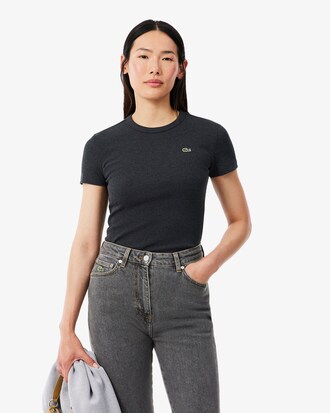 Camiseta de canal&eacute; de algod&oacute;n de corte ajustado