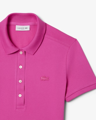 Polo de mujer Lacoste en piqué de algodón stretch