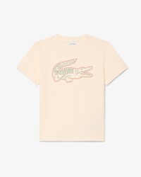 Camiseta de algod&oacute;n con bordado de cocodrilo