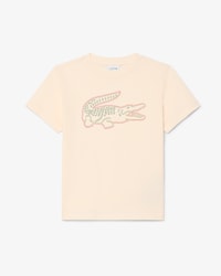 Camiseta de algod&oacute;n con bordado de cocodrilo
