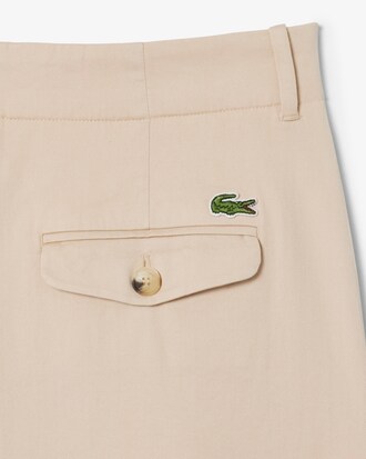 Pantal&oacute;n chino de corte amplio de tela de gabardina el&aacute;stica