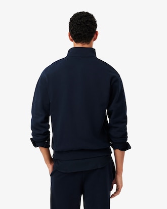 Sudadera de felpa con cuello con cremallera
