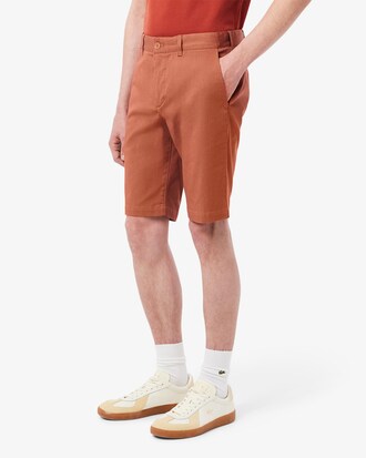 Pantalón chino corto de corte ajustado de algodón elástico