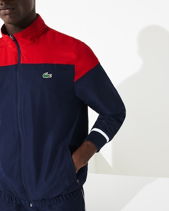 Ch&aacute;ndal SPORT Tennis color block inscripci&oacute;n