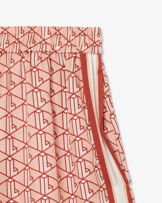 Pantalón corto vaporoso con estampado de monograma