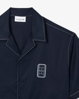 Camisa de manga corta de corte holgado de algod&oacute;n