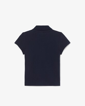 Polo de piqu&eacute; con cuello festoneado