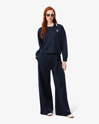 Pantal&oacute;n de ch&aacute;ndal de piqu&eacute; con pinza frontal