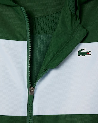 Chaqueta deportiva con bloques de color y cinta de logotipo