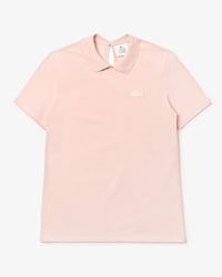 Polo de mujer Lacoste LIVE slim fit en piqué elástico con cocodrilo de terciopelo