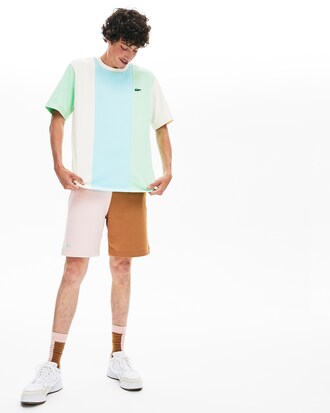 Camiseta unisex Lacoste LIVE x GOLF le FLEUR de rayas color block