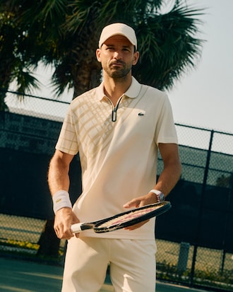 Polo de tenis estampado de corte ajustado Ultra-Dry