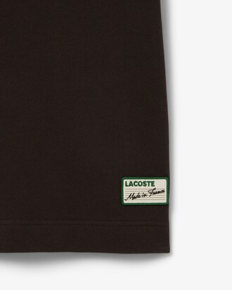 Polo con cuello de rayas de corte clásico fabricado en Francia
