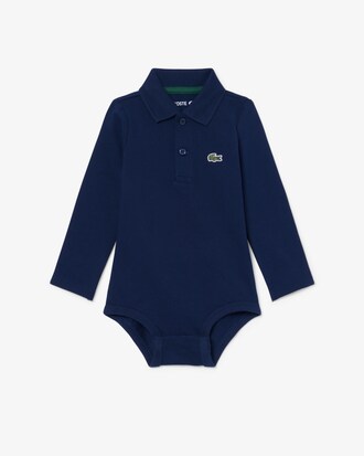 Body de manga larga de beb&eacute; de piqu&eacute;