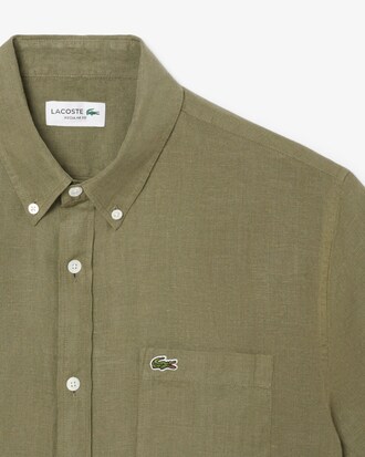 Camisa de lino de manga corta