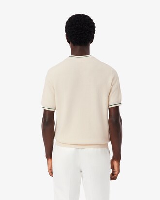 Camiseta de punto de corte clásico con detalle de raya