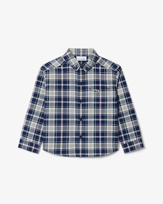 Camisa de algod&oacute;n Oxford con cuadros escoceses