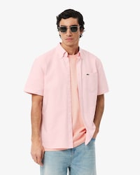 Camisa Oxford regular fit de manga corta