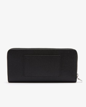 Billetera grande Chantaco de piel con efecto piqu&eacute;