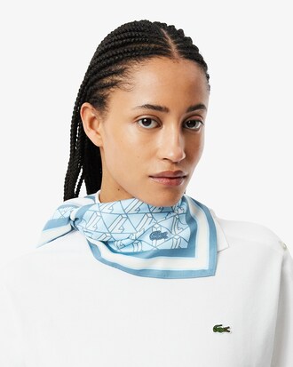 Pañuelo con estampado de monograma