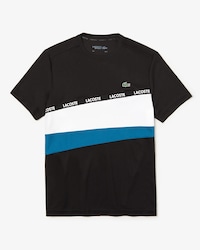 Camiseta de hombre Lacoste SPORT en piqu&eacute; color block con franja distintiva