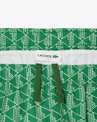 Short de baño de largo medio con estampado de monograma