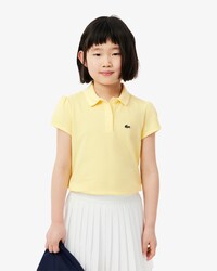 Polo de minipiqué con cuello festoneado