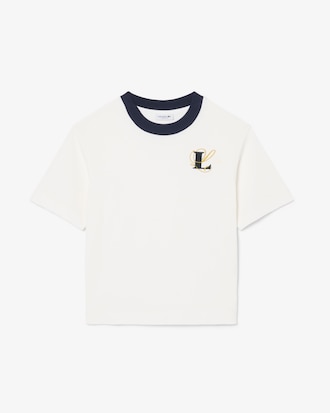 Camiseta oversize de punto jersey con detalle bordado