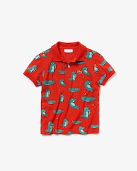 Polo De Niño Lacoste De Minipiqué Estampado Cocodrilos