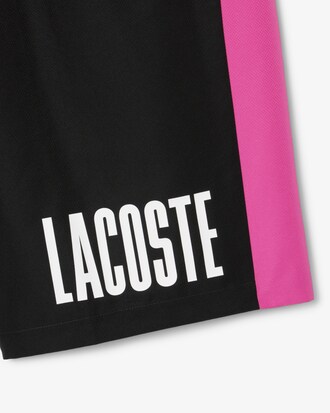 Pantalón corto deportivo estampado con detalles de marca