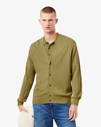 Chaqueta de punto de canalé con caída