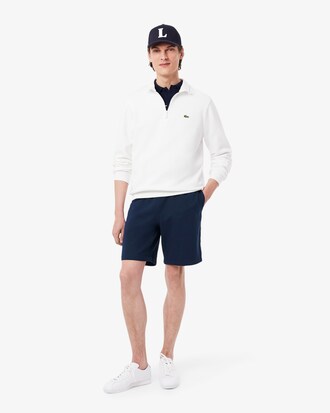 Pantalón corto de felpa de algodón con ribete de logotipo