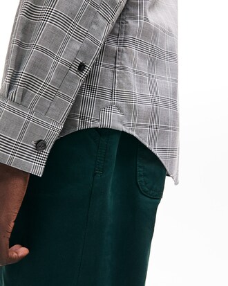 Camisa de hombre slim fit en algod&oacute;n de cuadros escoceses